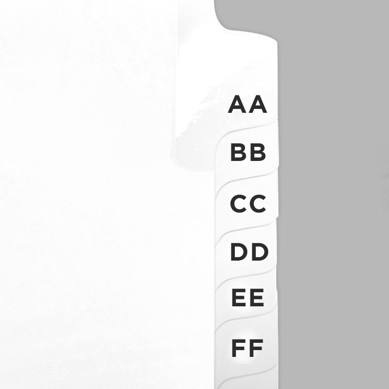 Alphabetical Binder Tabs