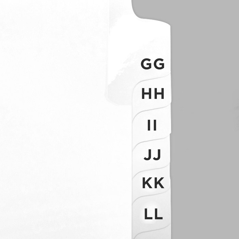 Lettered Binder Tabs