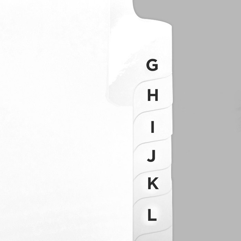 Index Tabs Collated Letter Tabs Binding Supplies Finitura Binding