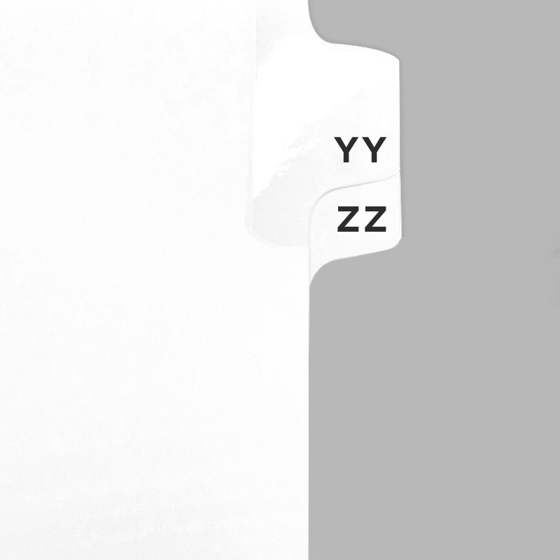 Alphabetical Divider Tabs