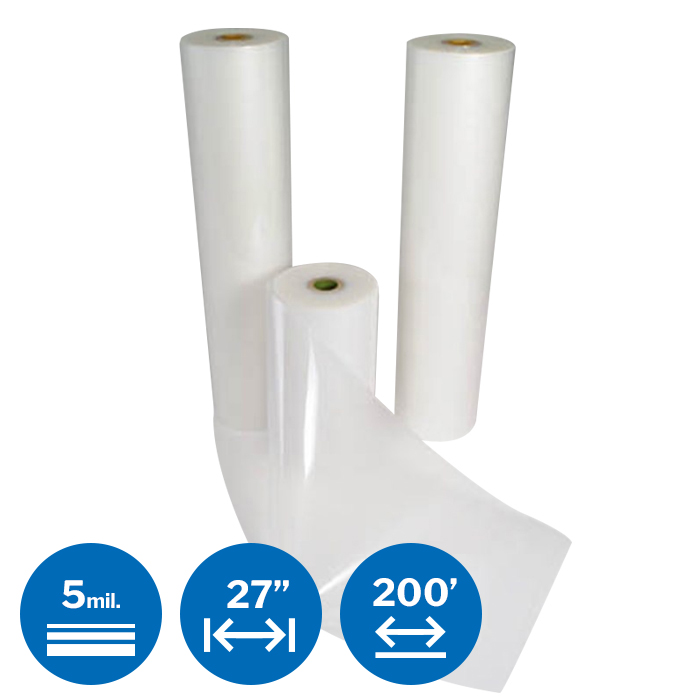 5 Mil 27" x 200' Roll Lamination Finitura Binding & Finishing