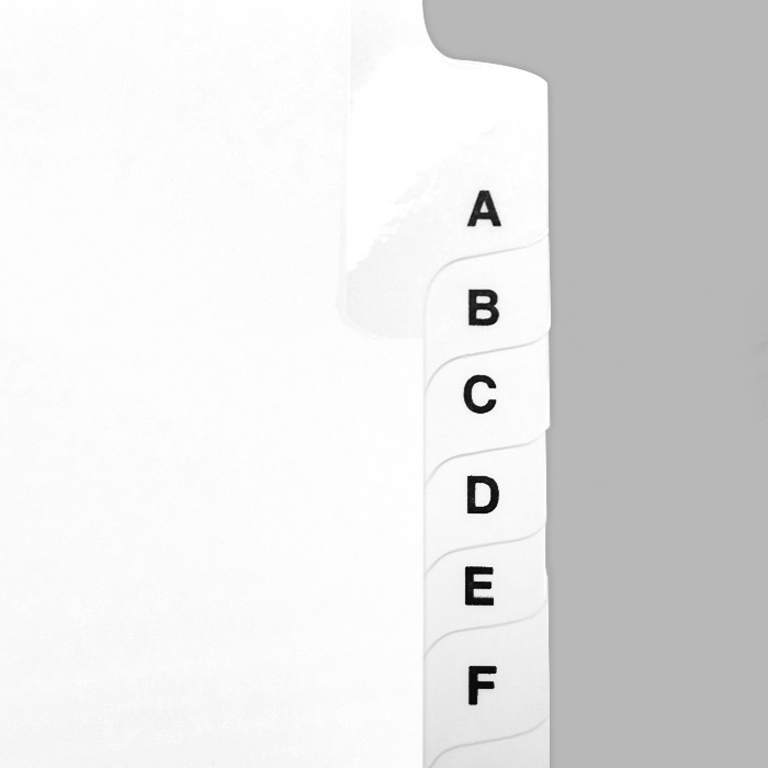 Index Tabs Collated Letter Tabs