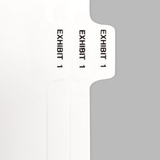 Index Tabs Exhibit Number Tabs - Binding Supplies Index Tabs Exhibit Number Tabs